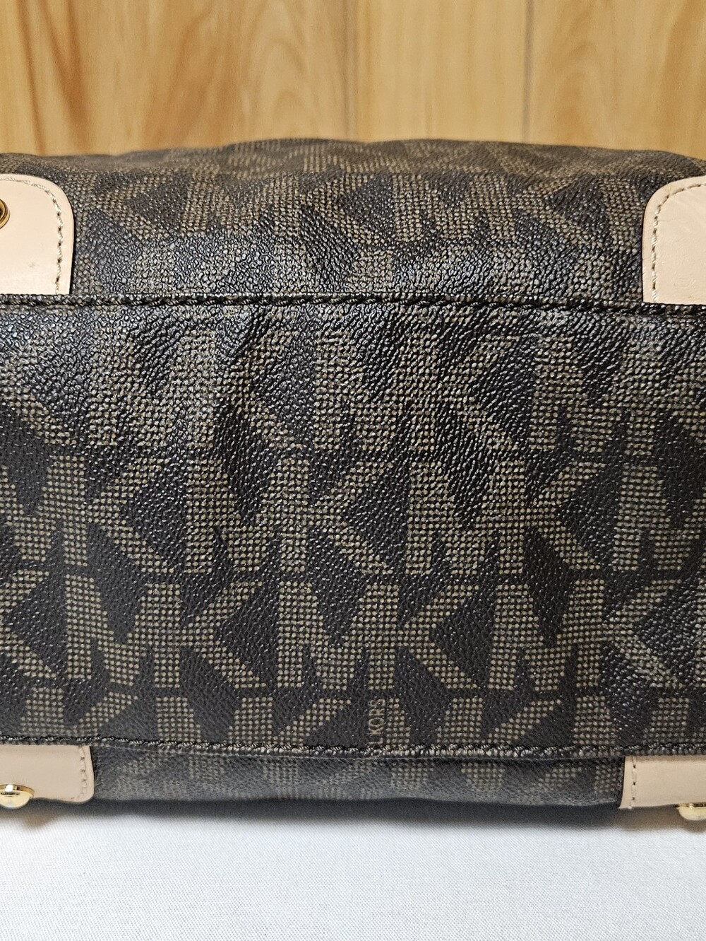 Vintage Michael Kors Signature Drawstring Bag Vintage Satchel - Picture 4 of 16